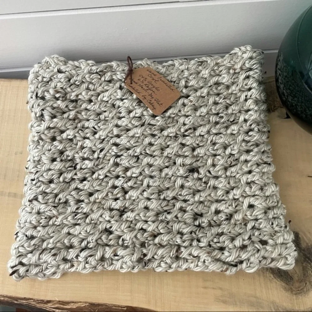 Handmade Extra Soft Marble Wheat Cowl Chunky Knit Crochet Statement Scarf Warm